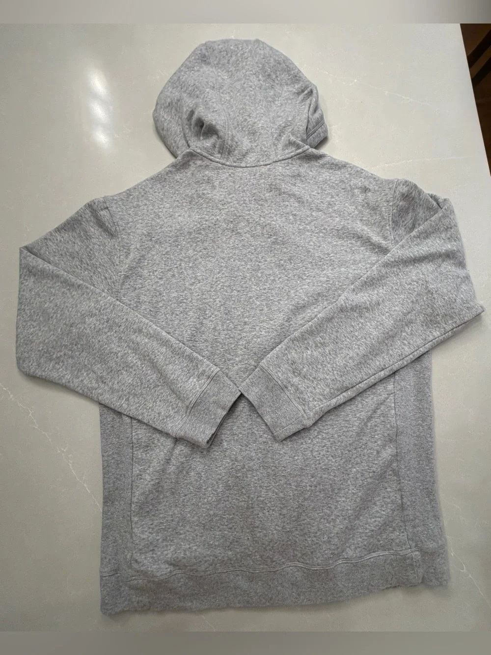 UGG Elliot Men’s Size L Grey Full Zip Fleece Hoodie w/ Ribbed Side Panels